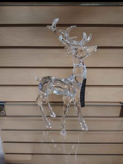 Acrylic Rain Deer Figurine ( NEW ) 11.5 inches