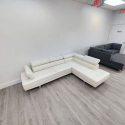 Beautiful 😍 White Sectional Sofa 🛋 Seccional A Estefani 