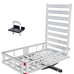 MaxxHaul 50945 50 Inch X 29.5 Inch Trailer Hitch Mount Aluminum Mobility Carrier With 47 Inch Ramp And Hitch Tightener For RV Trucks SUV Vans Cars - 5