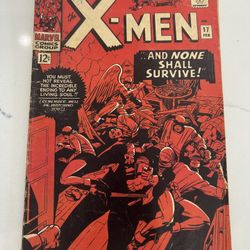 X-Men 17 Magneto appearance Jack Kirby cover/ 1966 Marvel - G/VG
