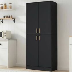 Wooden Storage Cabinet measuring 180.3 cm in height with doors and shelves. 4 do