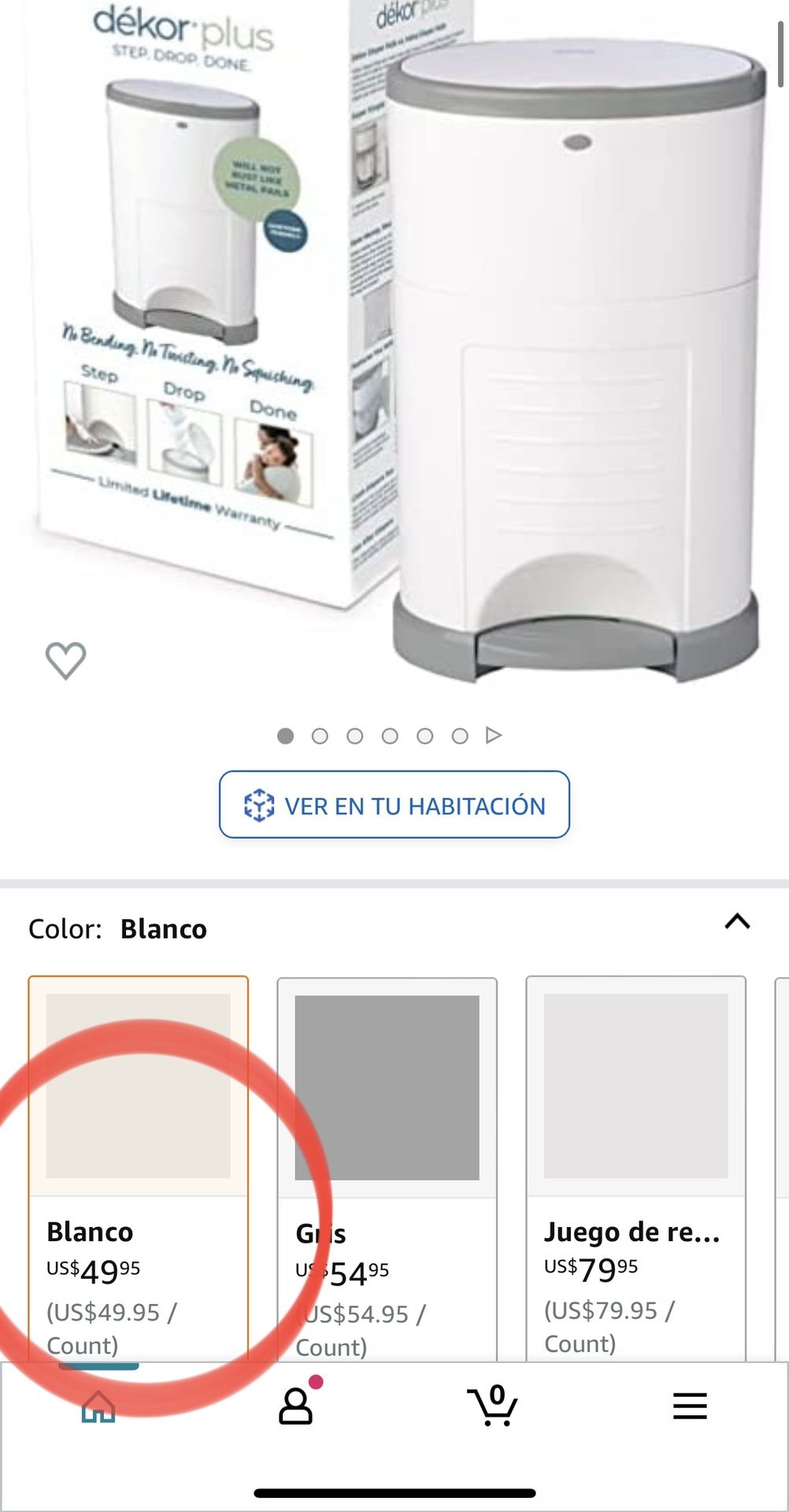 Dekor Diaper Pail With Refill Bags