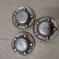 Vintage Ford Metal Hub Caps / Center Caps – Set of 3