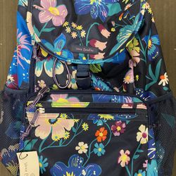 Vera Bradley Lighten Up Daytripper Backpack Firefly Garden One Size