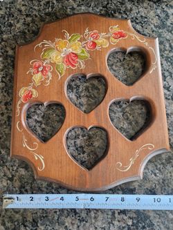 Vintage Handpainted Heart Decor