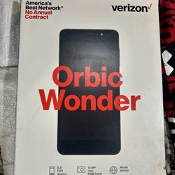 NEW Verizon Orbic Wonder 5.5" 13MP 16GB 4G LTE Black Android Smartphone