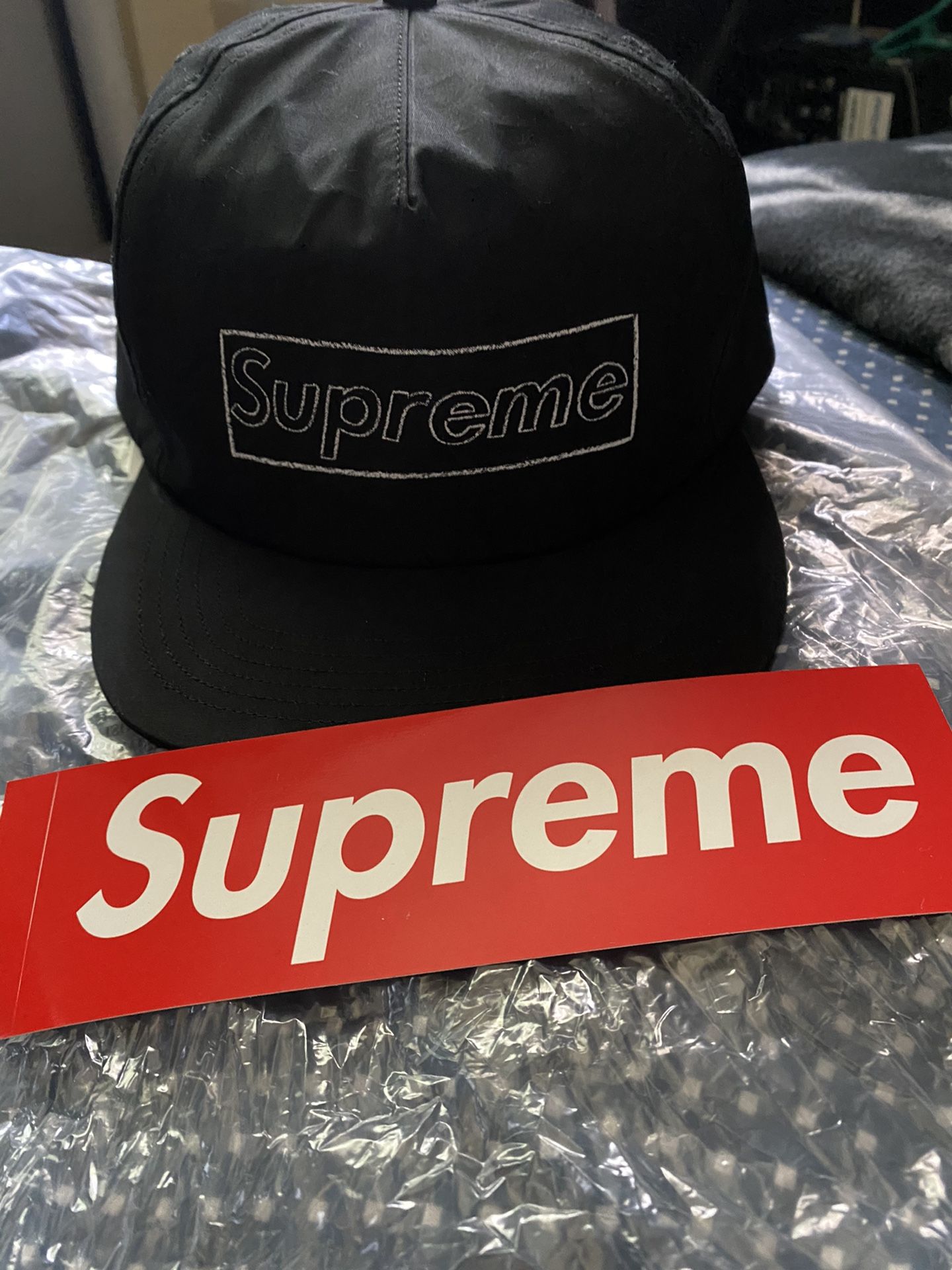 SUPREME/KAWS Chalk 5-Panel Hat - Box Logo