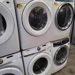 Samsung Front Load Washer And Stackable Gas Dryer Set 