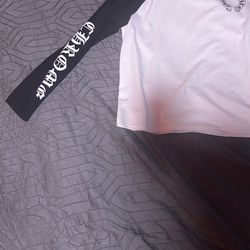 Black and white chrome heart sweatshirt