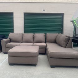 Ashley Furniture Sectional Couch With Ottoman *Delivery Available*