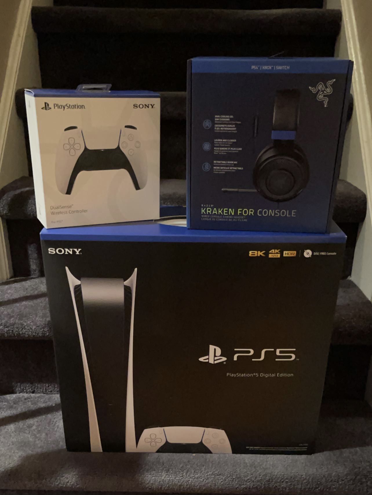 Sealed Sony PS5 Digital With Extra Controller Headset And A Year Of Playstion Plus PRICE IS FIRM