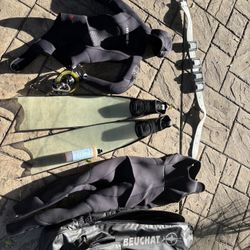 Like-New Freediving / Spearfishing Kit – Beuchat Wetsuit, Leaderfins, Bag (Women’s S)