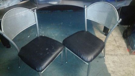 Black and silver chairs