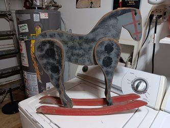 Wooden rocking horse