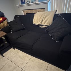 3 Person Couch w/cover & 2 Pillows