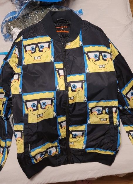 Members Only SpongeBob Bomber Jacket (Medium)