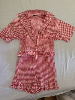 Gingham Romper
