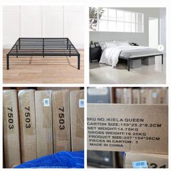 Kiela Queen Bed Frames for Sale 
(Brand New in Box) several in stock 
$70 each or 2 for $120