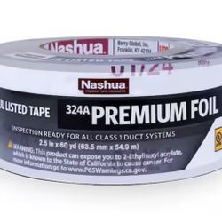 Nashua Tape 2.5 in. x 60 yd. 324A Premium Foil HVAC UL Listed Sealer Duct Tape