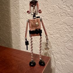 Police Officer Metal Magnet, Law Enforcement Knick Knack, Unique Cop Decoration