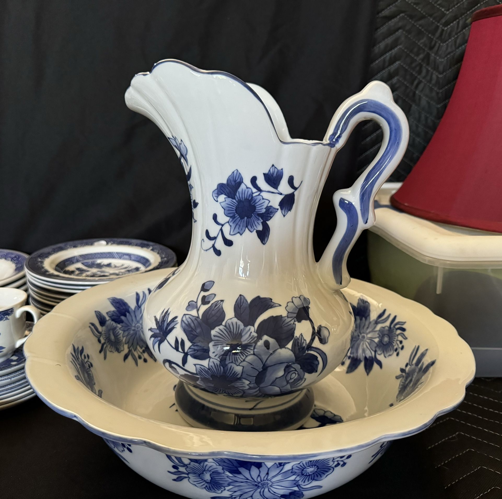 Pitcher And Bowl, Ceramic