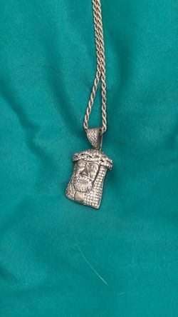 All diamond Jesus pendant