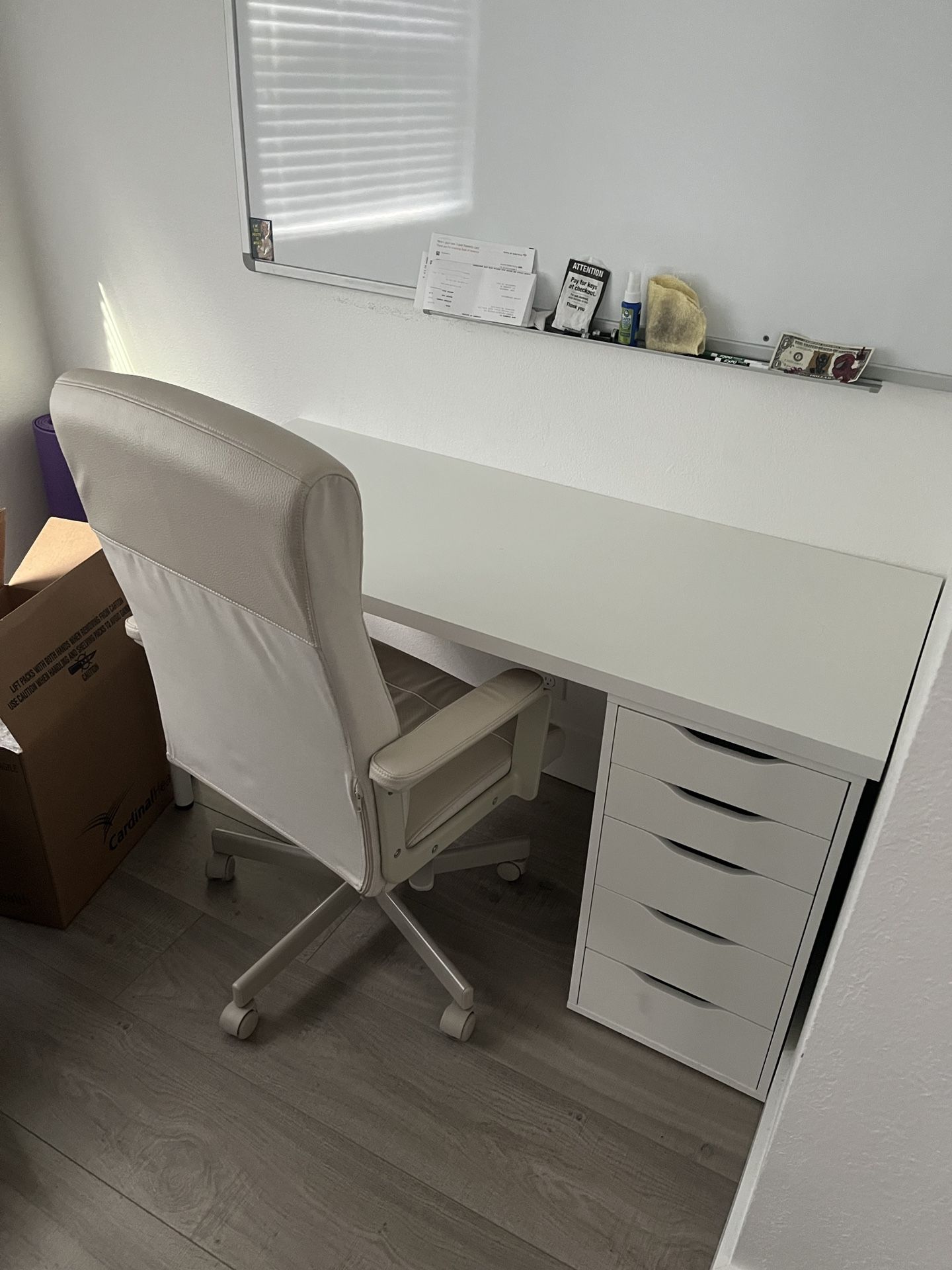 IKEA White Desk And Chair