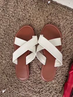White sandals