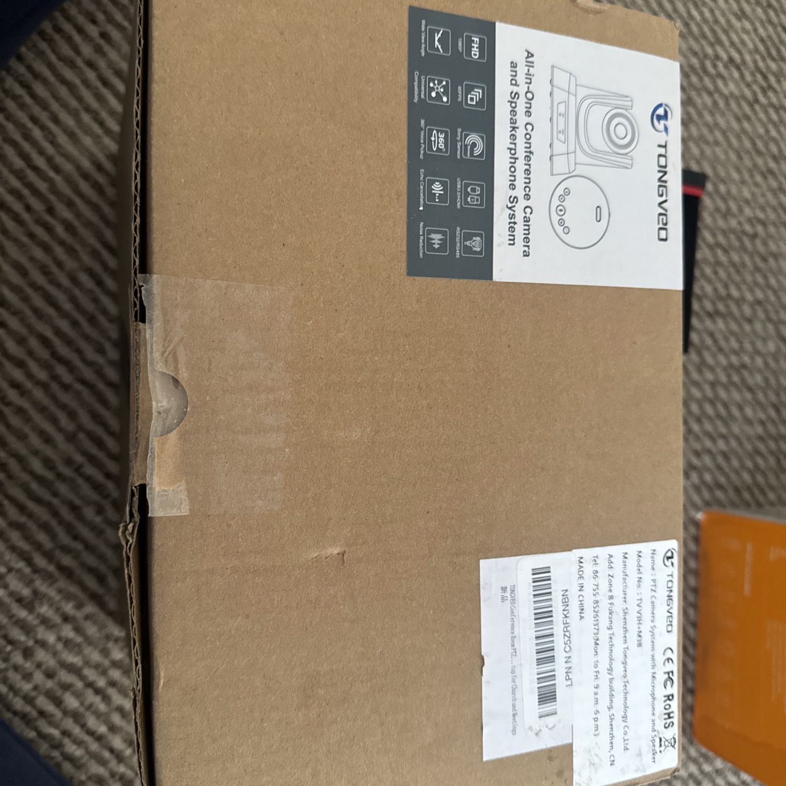 TONGVEO 3X Optical Zoom PTZ Camera HDMI USB 3.0 1080P 60fps 114 Degree OBS&More