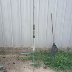 Porta Cañas/Rack For Fishing Rods Material Galvanizado Barra Sólida De 1/2 Pulgada Mide 41 Pulgadas De Alto