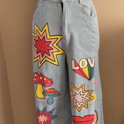 Retro Hippie Rare Jeans Size Small
