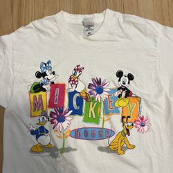 Vintage Disney Micky Unlimited Jerry Leigh Shirt Large Single Stitch USA