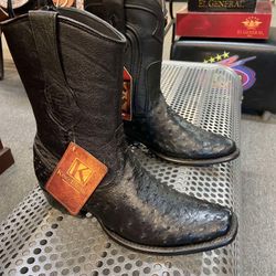 Nuevas botas vaqueras de piel original con cierre
