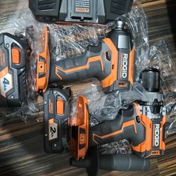 Ridgid Brushless Impact And Hammer Drill Combo