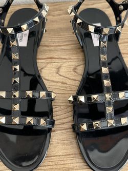 Valentino Rockstud Rubber Sandal Size 10