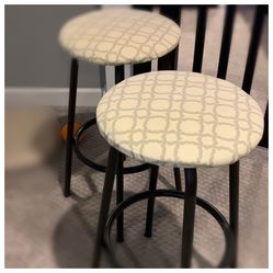 Set Of 2 Metal Stools