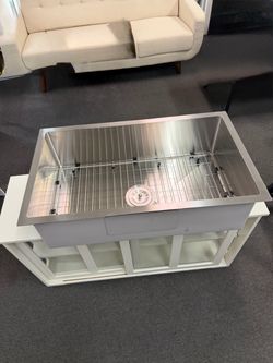 New 30”x18” 18 Gauge Stainless Steel Single Bowl Undermount Kitchen Sink with Bottom Grid