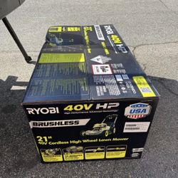 RYOBI 40V HP Brushless 21 in. Cordless Battery Walk Behind Multi-Blade Self-Propelled Mower - (1 ) 6.0 Ah Batteries & Charger