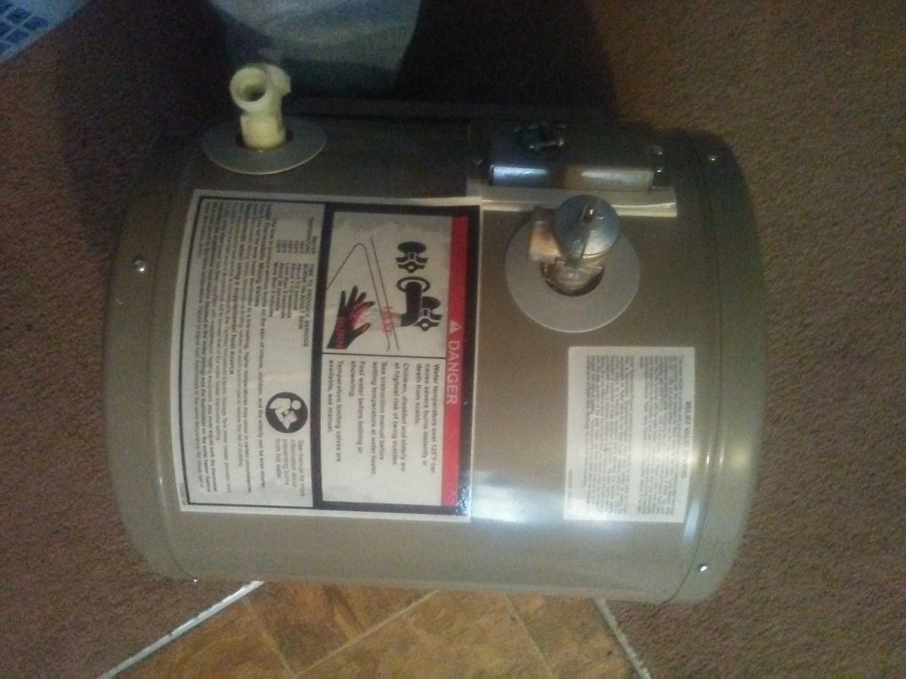 $75. 6 gal hot water heater $ 279. Price tag on it