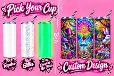 Alice and wonder land custom tumbler