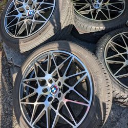 RIMS BMW WITH TIRES 19"5X120 STAGGERED 