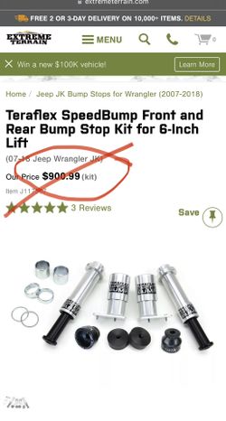 Teraflex Speed Bump Stops For Lift Jeep Wrangler JK