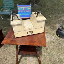 Various Pieces Of Old Solid Wood Furniture.