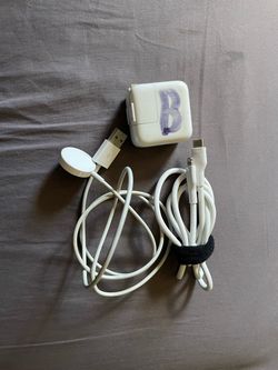 Apple Watch charger and iPhone charger