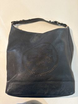 Tory Burch black leather hobo bag