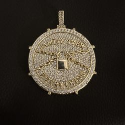 GLD “FOE”  Iced Gold Pendant 