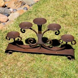 5 peice CANDLE OPERA..HEAVY STEEL..2FT WIDEX 14 TALL