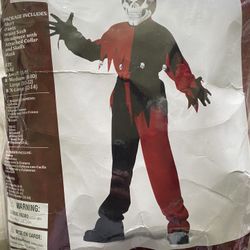 Kids Halloween Costume -Evil Jester Size Large (10-12)