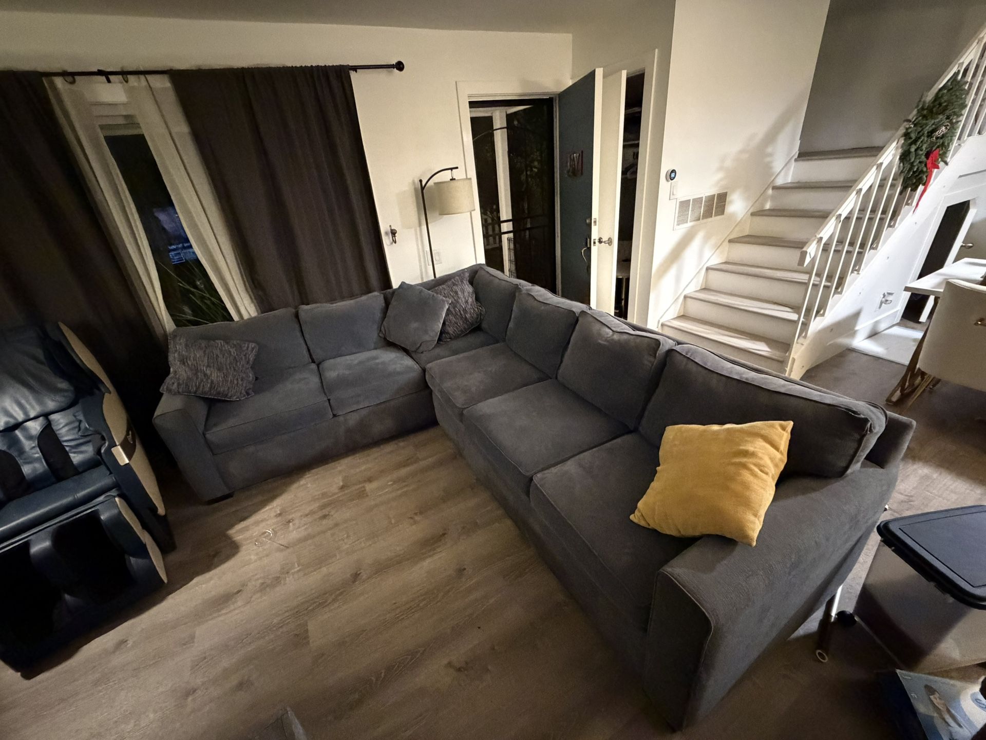 Large Gray Sectional Sofa – Comfortable – Priced Accordingly