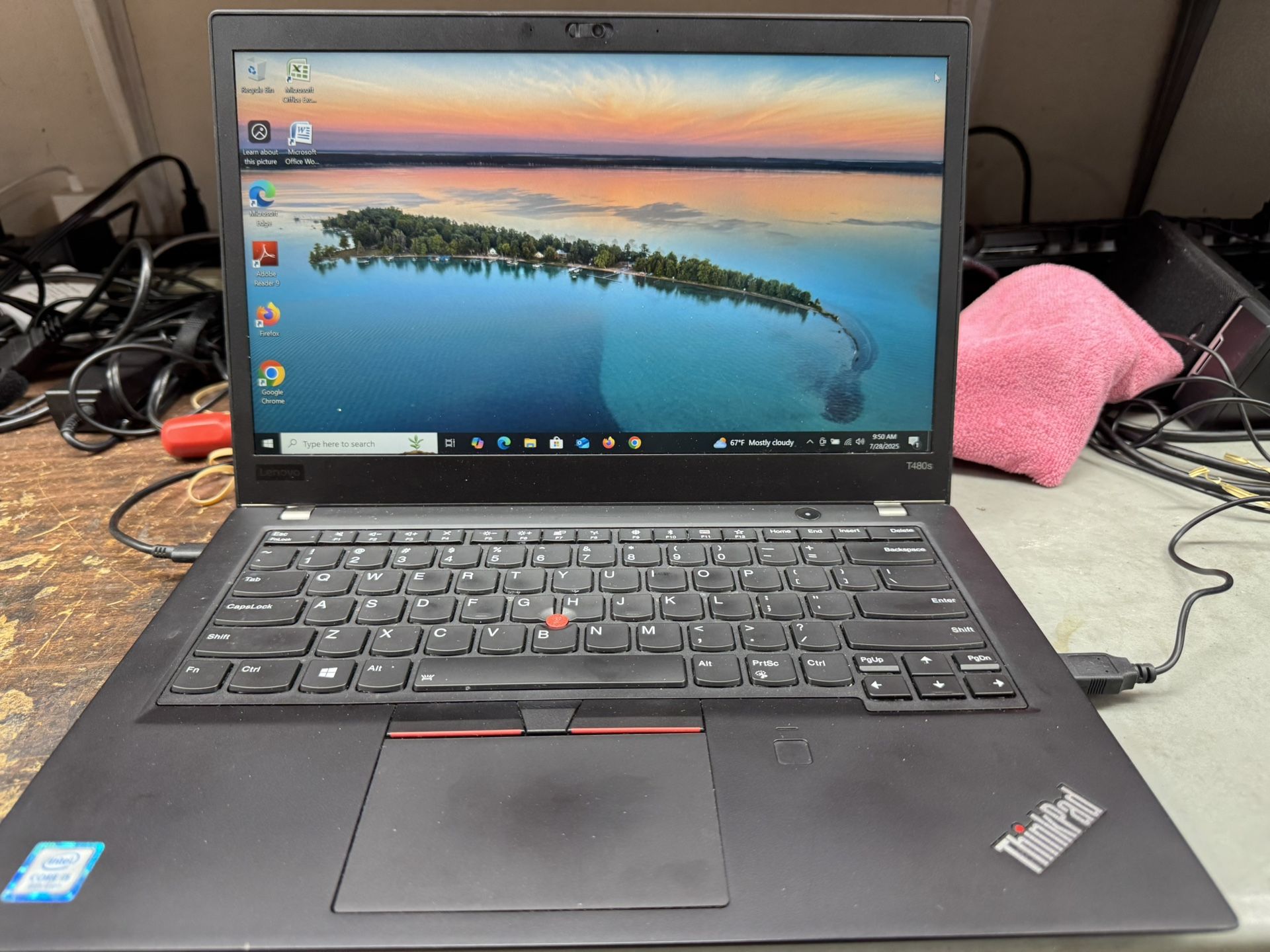 Lenovo T480s Intel I5 Light Laptop 8gb Ram 256gb Ssd Hard Drive Windows 10 Office 07 90 Day